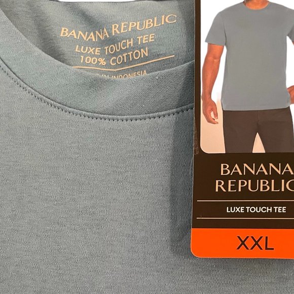 Men's Crew Neck T-shirt, Banana Republic, XXL, Blue, NWT - Picture 6 of 6